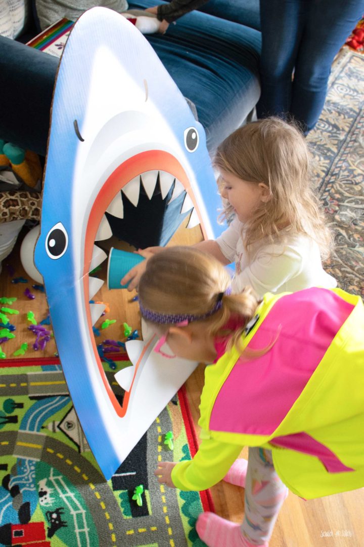 Shark Birthday Party Games - Feed the Shark