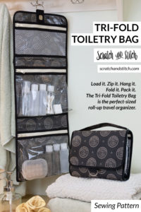 Roll-Up Toiletry Bag Sewing Pattern