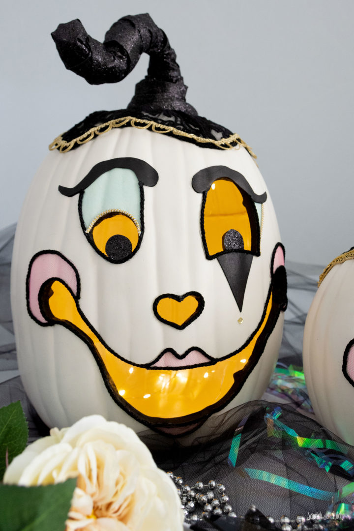 DIY Halloween Clown Jack O Lantern Face