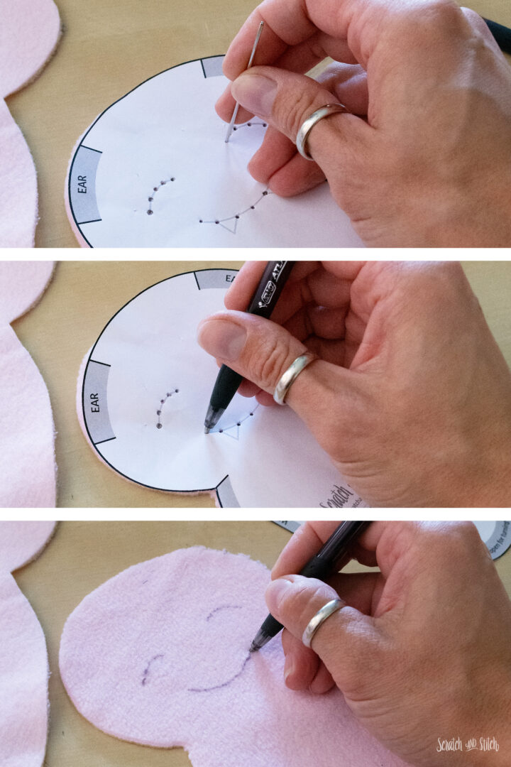 How to Add a Face to the Free Bat Plush Sewing Pattern