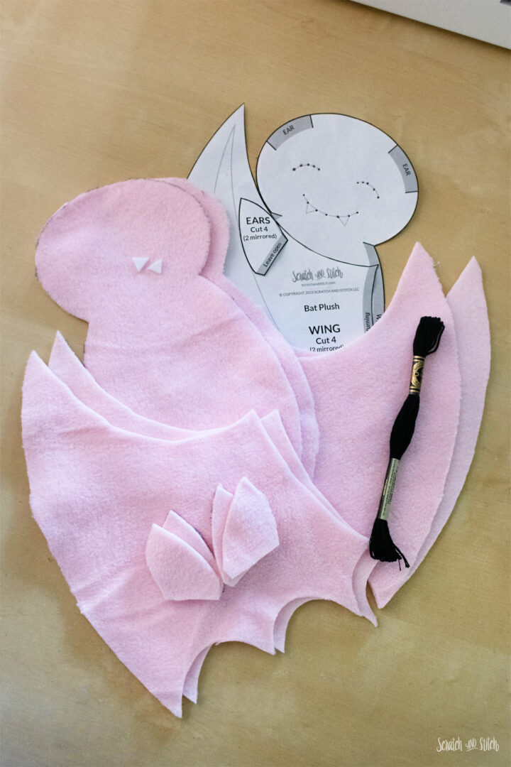 Free Plush Bat Sewing Pattern + Tutorial