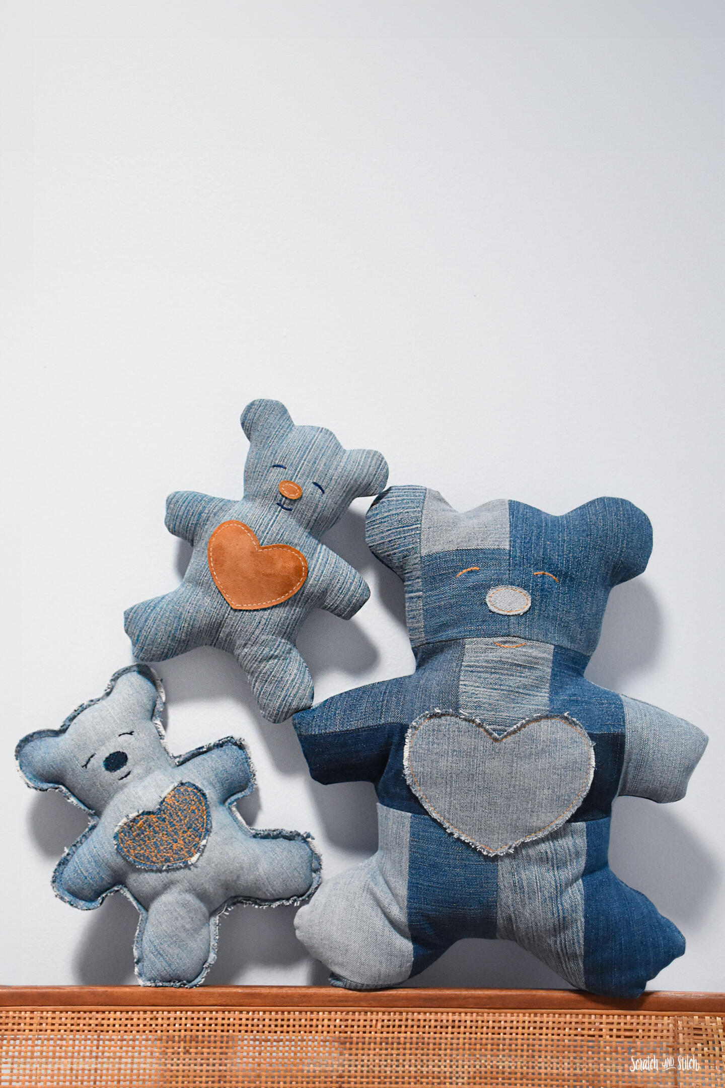denim-teddy-bears-sewing-pattern_scratchandstitch | Scratch and Stitch