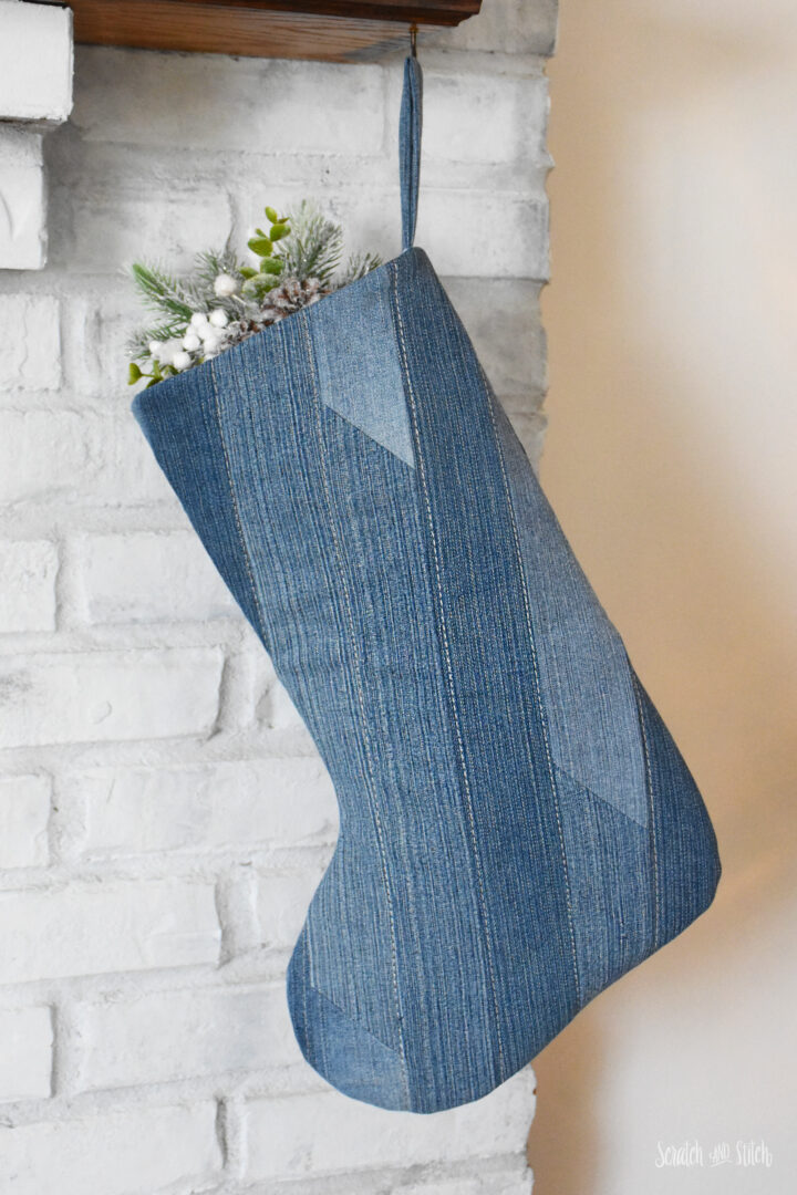 Upcycled Denim Christmas Stockings