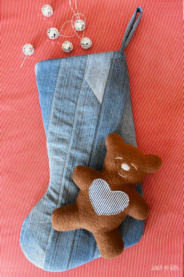 Upcycled Textiles Christmas Stocking and Teddy Bear Sewing Pattern