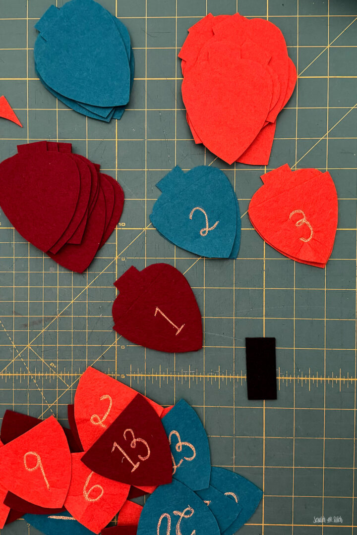 DIY Felt Christmas Lights for Advent Calendar