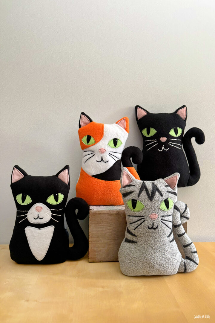 Plush Cat Sewing Pattern by Scratch and Stitch